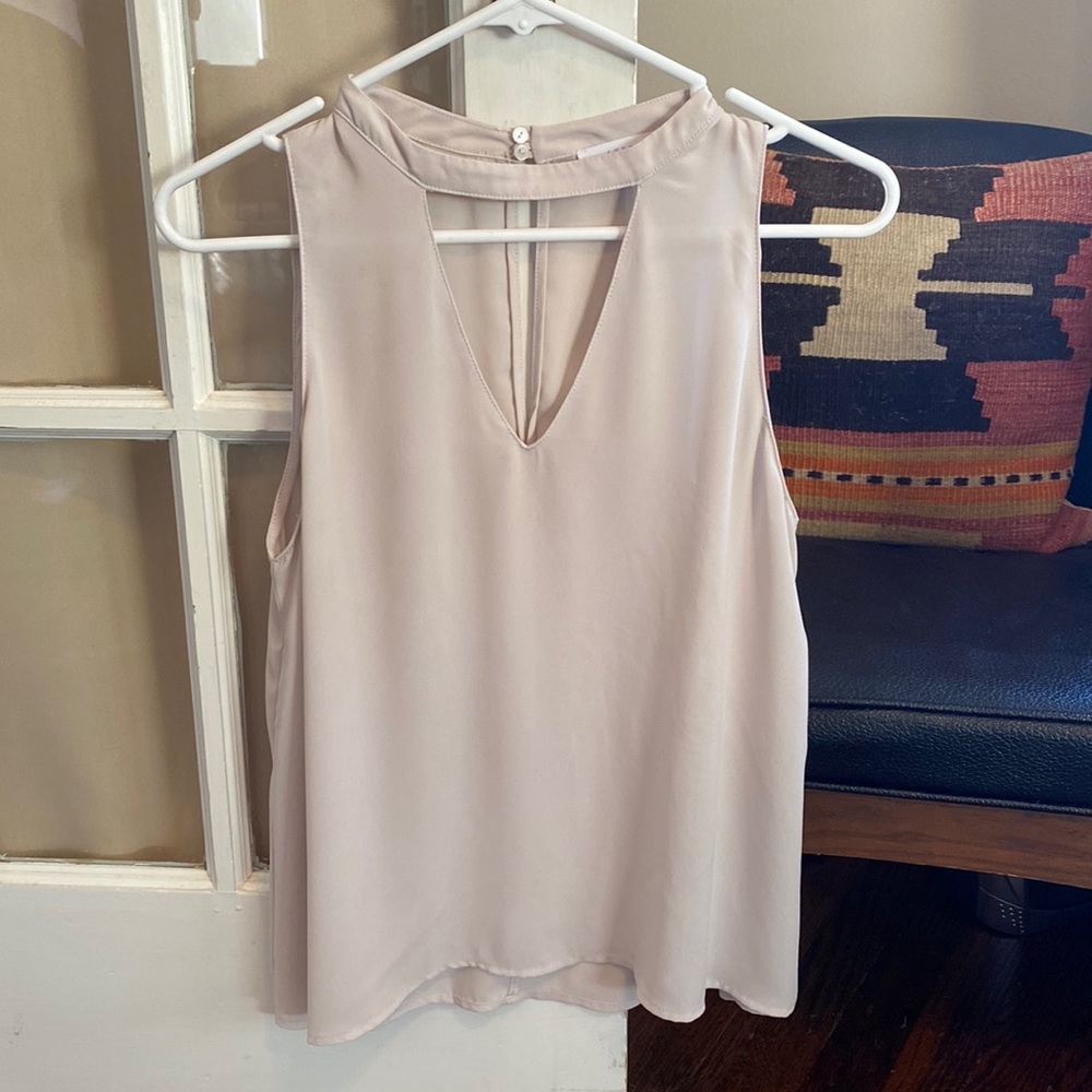 Blush colored, Sleeveless blouse